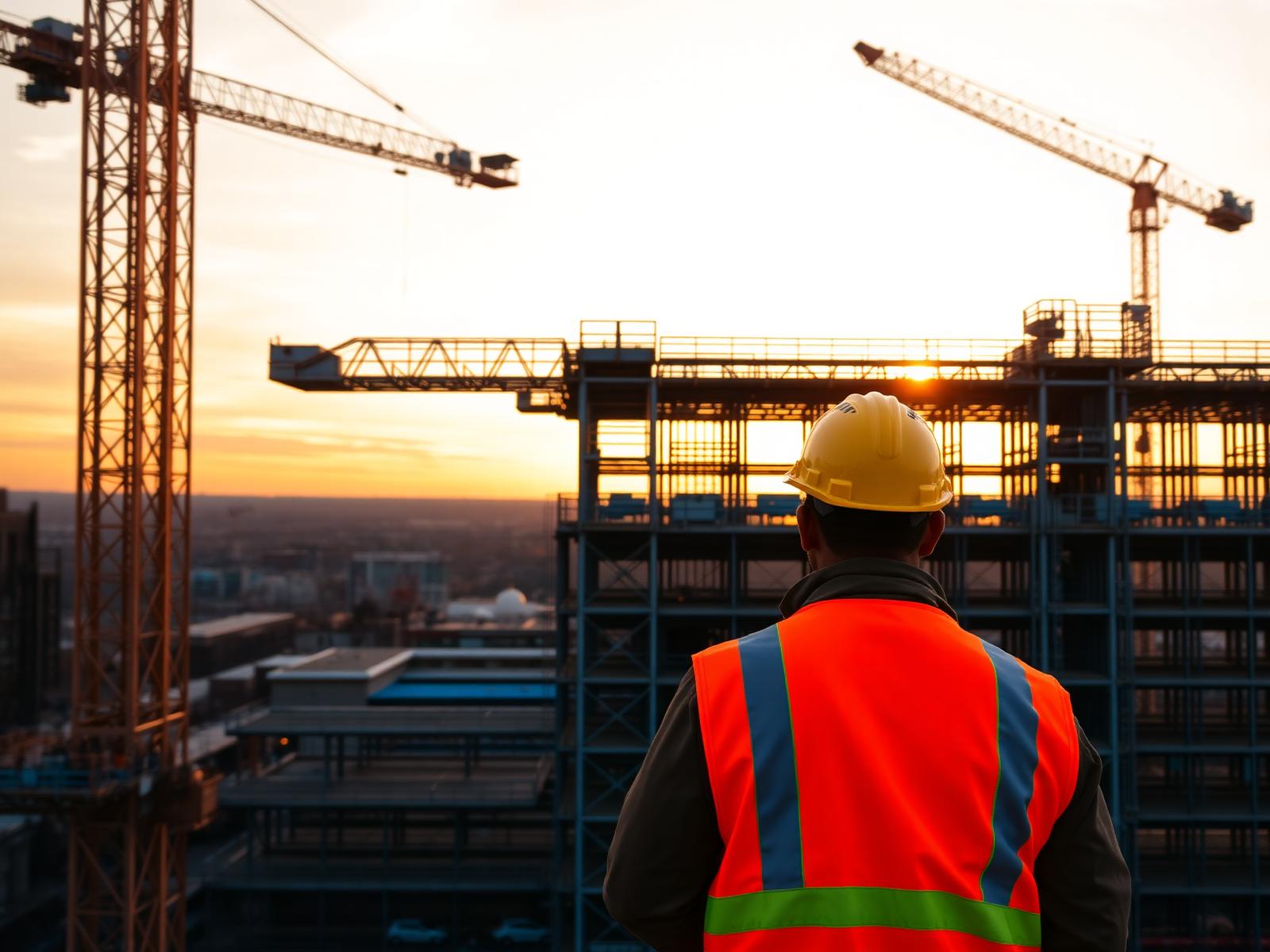 Equipe da ARTpilar em obra de construção civil ao amanhecer